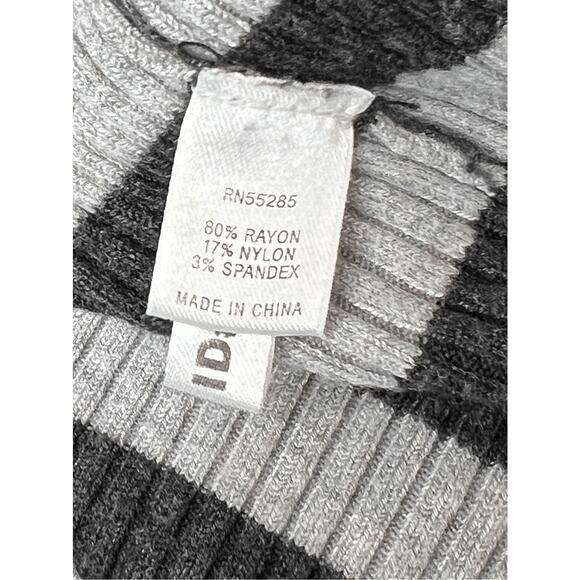 Express Design Studio Gray Striped Turtleneck Sweater Washable sz Small - Picture 9 of 11